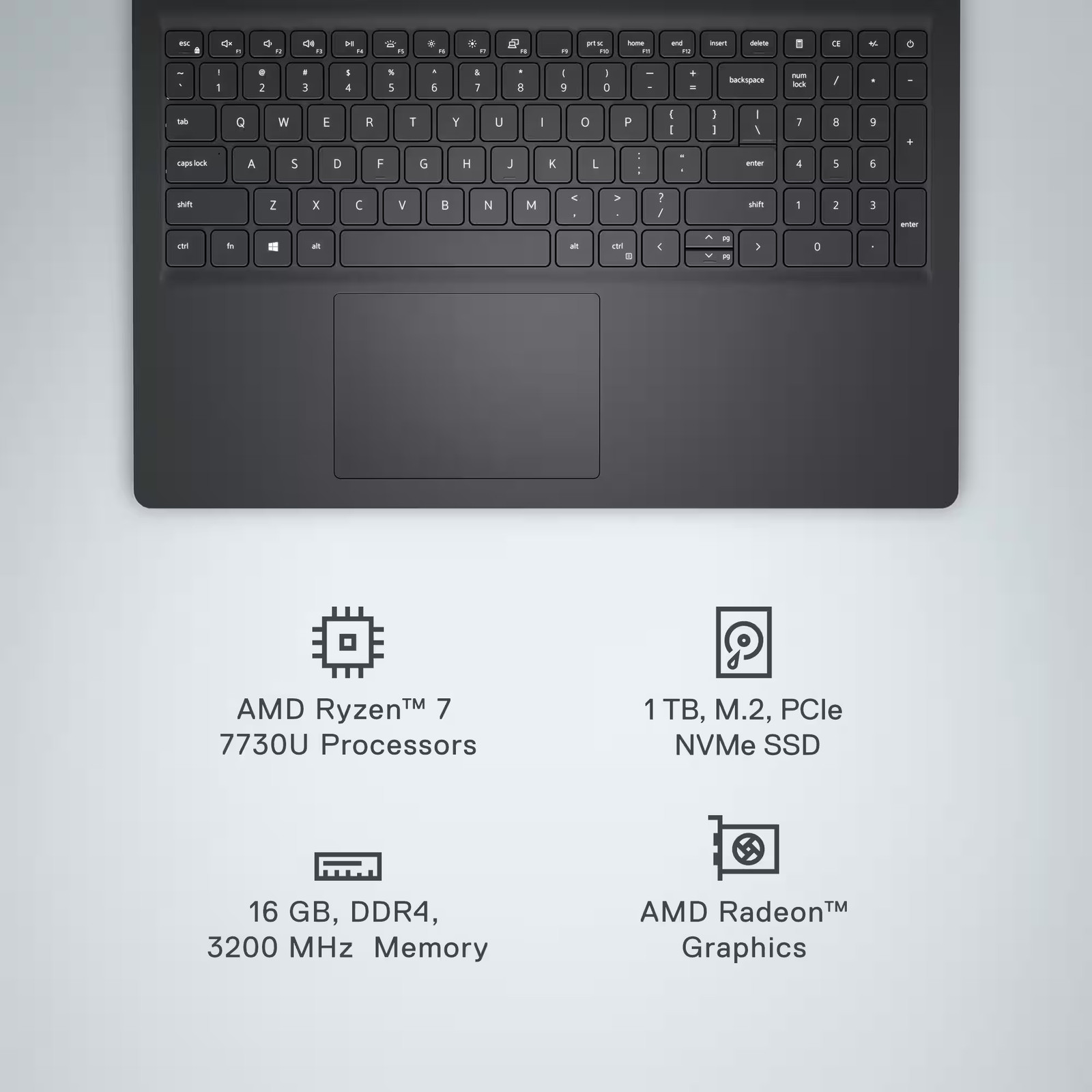 Dell Touchscreen Laptop Inspiron 15.6″ FHD 8-Core AMD Ryzen 7 16GB RAM 1TB SSD