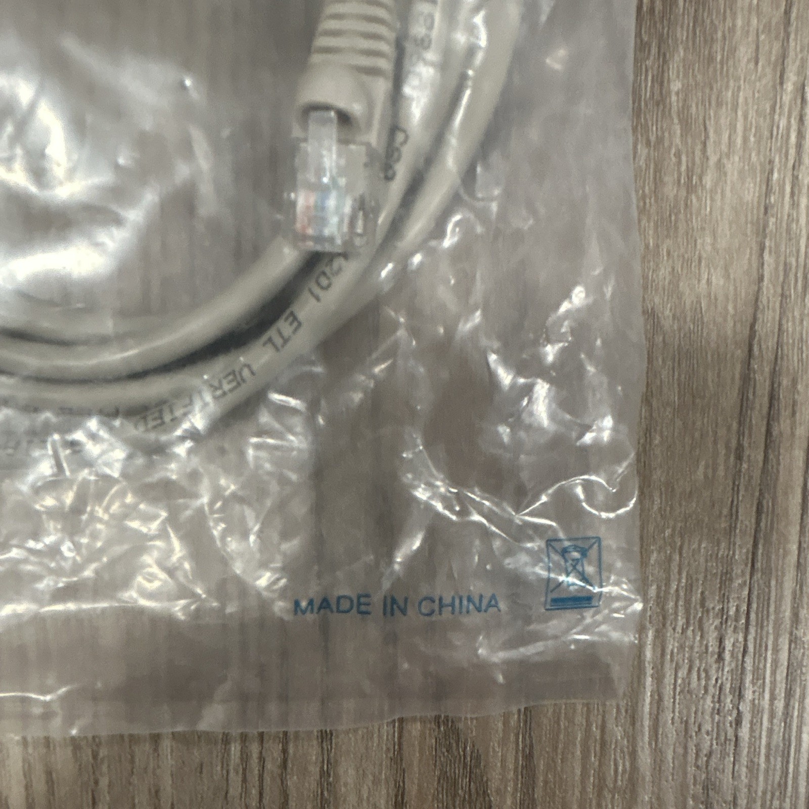 Cat5e Round Ethernet Patch Cable RJ-45 Male to Male Gray 7 ft