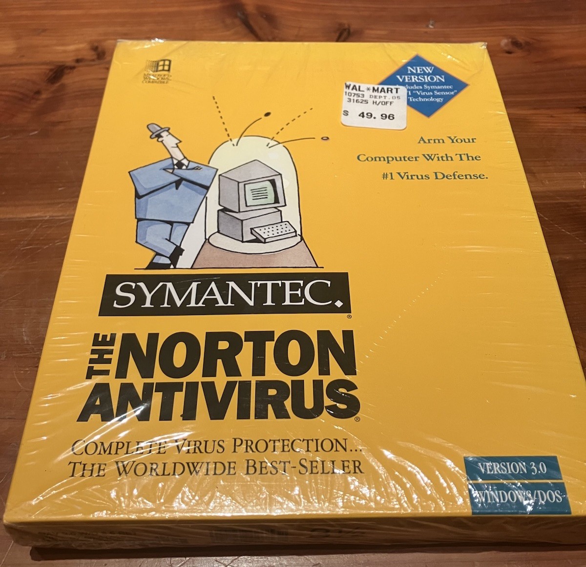 Vintage Symantec Norton Antivirus 3.0 Sealed (3.5” Floppy)