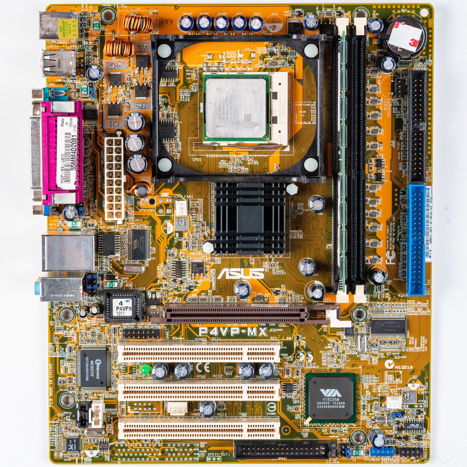 Asus P4VP-MX Socket 478 MicroATX Motherboard AGP Pentium 4 Retro Gaming P4M266A