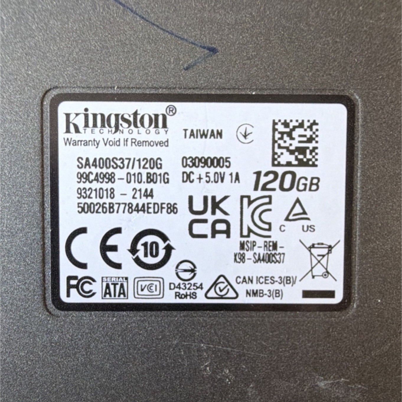 Kingston 120GB 2.5″ SATA Internal Solid State Drive SA400S37 SSD