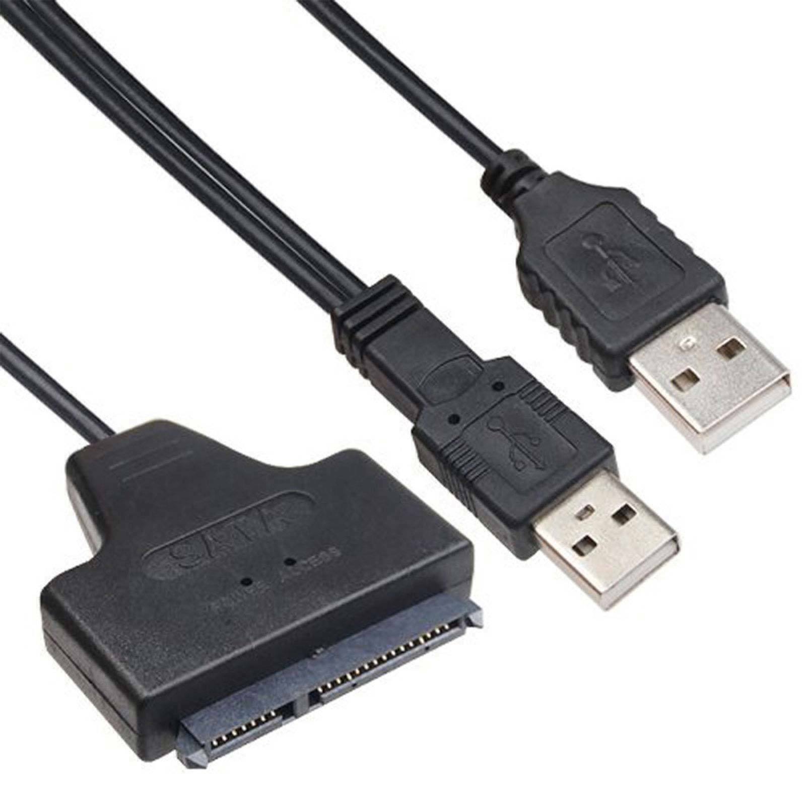 USB 2.0 to 2.5inch HDD 7+15pin SATA Hard Drive Cable Adapter For SATA SSD & HDD