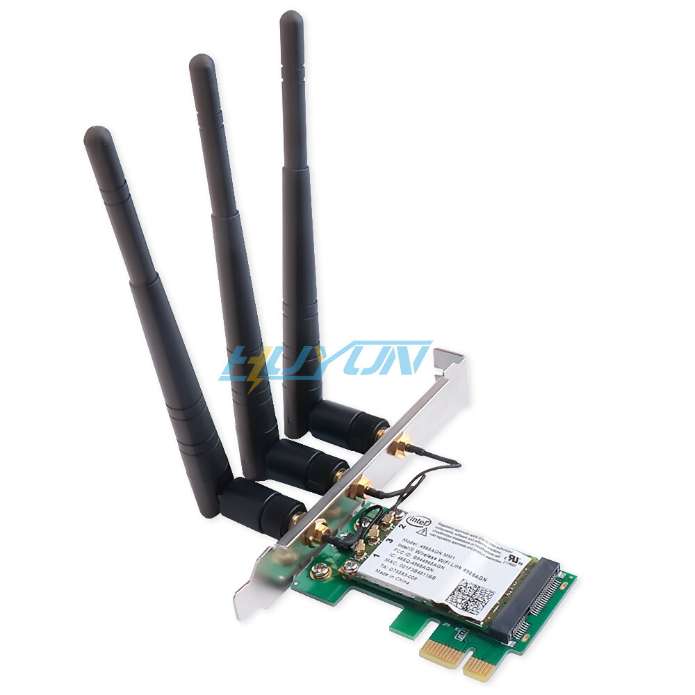 Intel 4965AGN Dual Band 2.4/5GHz 300M PCI-E 1X16X Desktop PC WLAN Wifi Card