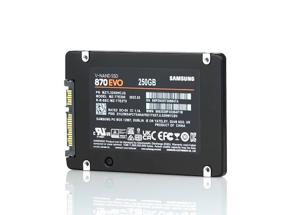 NEW Samsung 870 EVO 250GB SSD – 2.5″ SATA III 560/530MB/s