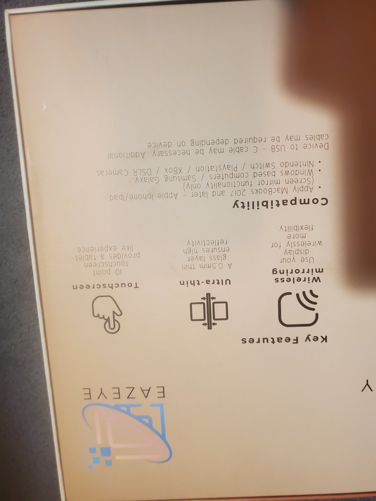 Radiant Eazeye Backlit Led Monitor Touchscreen 15:6