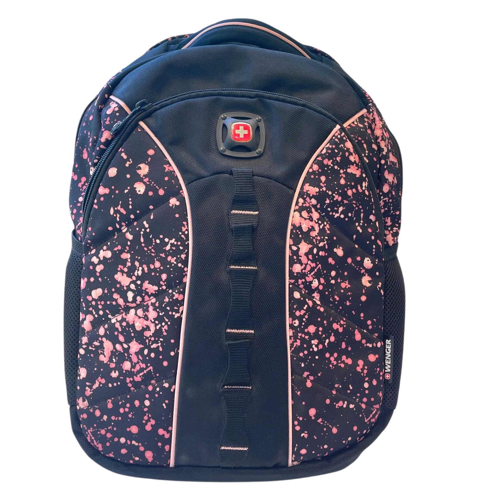 Wenger SwissGear The Sun Backpack 16” Laptop Bag Black/Pink Splatter 605238