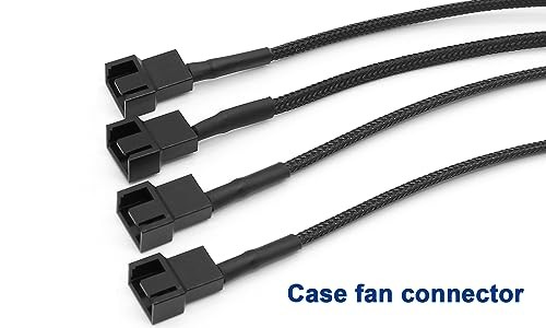 Gavemi Molex to 4 Pin Fan Adapter for 3 Pin 4 Pin PC Case 12V Cooling Fans Mo…
