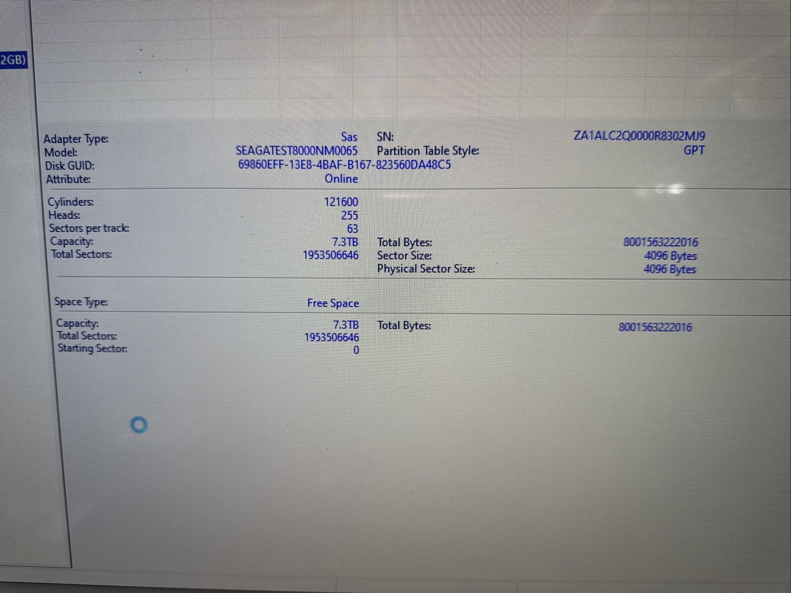 Seagate Exos Enterprise 7E8 8TB Internal 3.5 Inch Hard Drive SAS 100% Health HDD