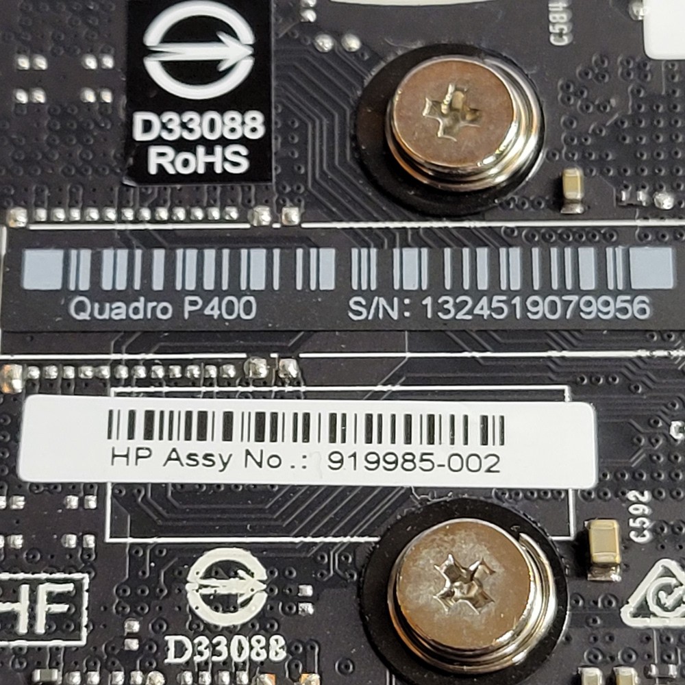HP Nvidia Quadro P400 2GB GDDR5 GPU 3x mDP Low Profile Card 919985-002