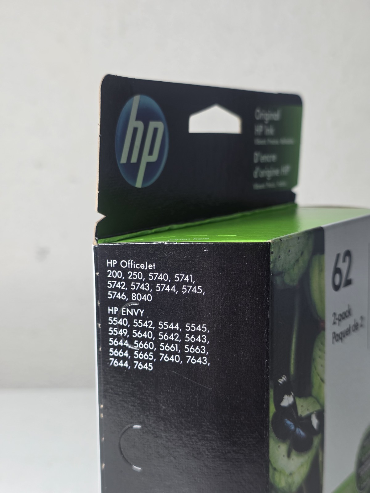 GENUINE HP 62 Black & Tri-Color Ink Cartridges N9H64FN ENVY 5540 SEALED Box