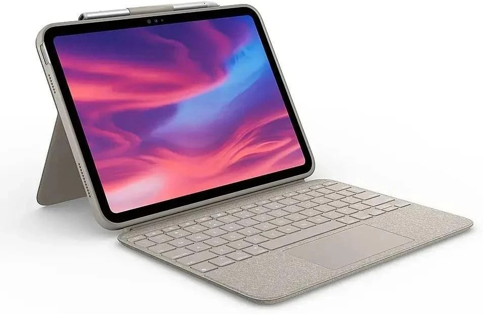 Logitech – Combo Touch Keyboard and Trackpad Case iPad (10th gen & A16) – Sand