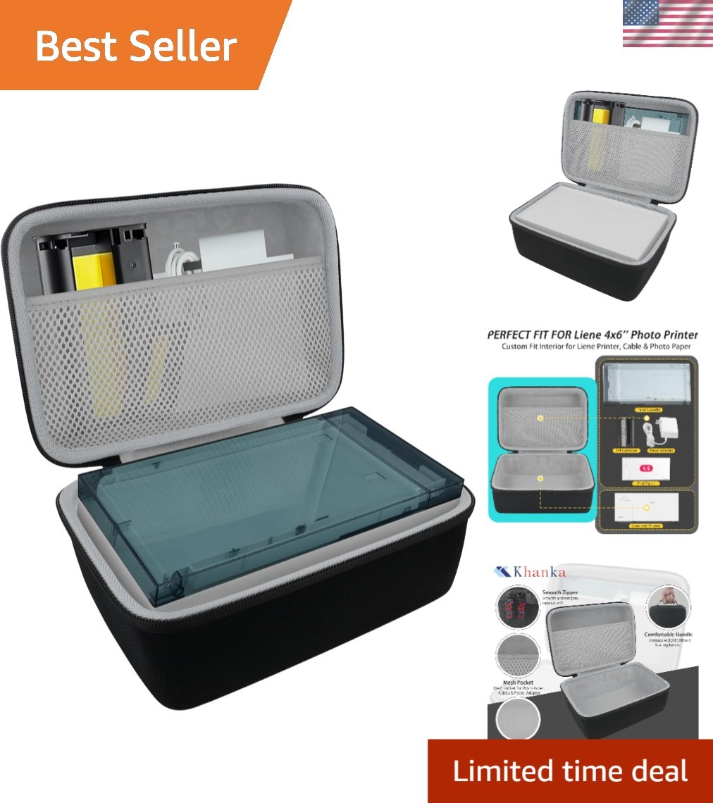 EVA Hard Case for Liene M100/M200 4×6” Photo Printer – Waterproof & Shockproof