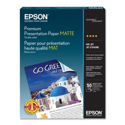 Epson Premium Presentation Paper MATTE (8.5×11 Inches, Double-sided, 50 Sheets)
