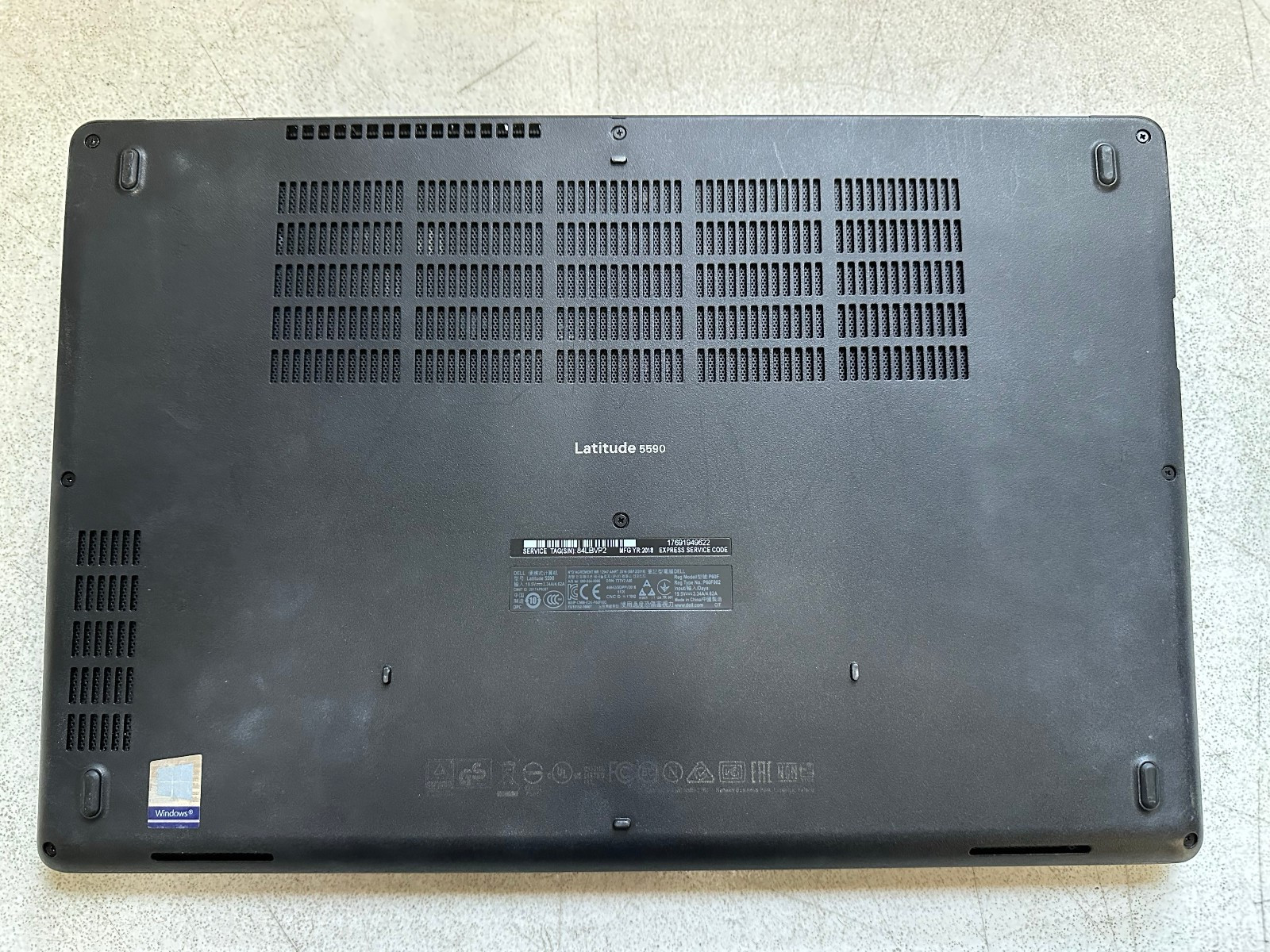 Dell Latitude 5590 15.6FHD (i7-8650U @1.90, 16GB RAM, Boot To Bio) NO HD/ADAPTER