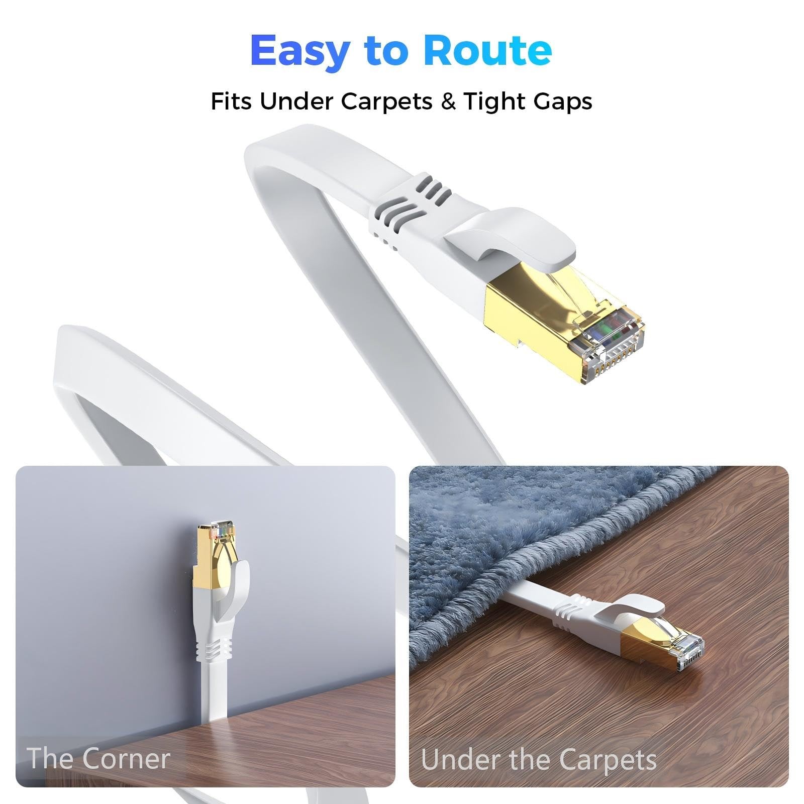 Cat 8 Ethernet Cable 6 FT, Outdoor&Indoor High Speed Heavy Duty Network