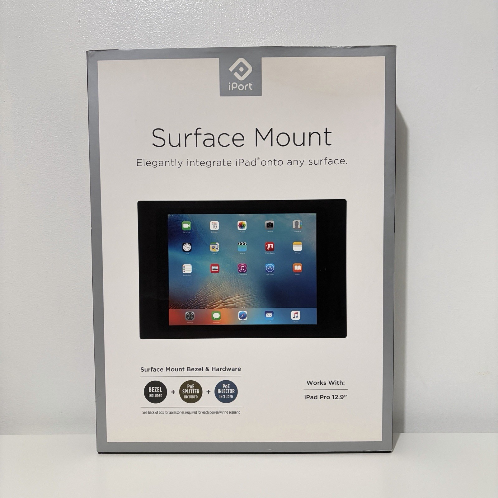 iPort Surface Mount Bezel for Apple iPad Pro 12.9″ – Black – New Open Box