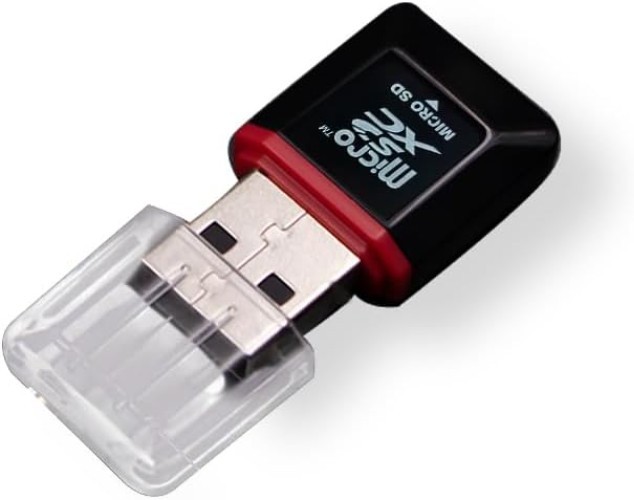 Compact Plug & Play USB MicroSD Reader – Supports 32GB to 1.5TB UHS-I Cards
