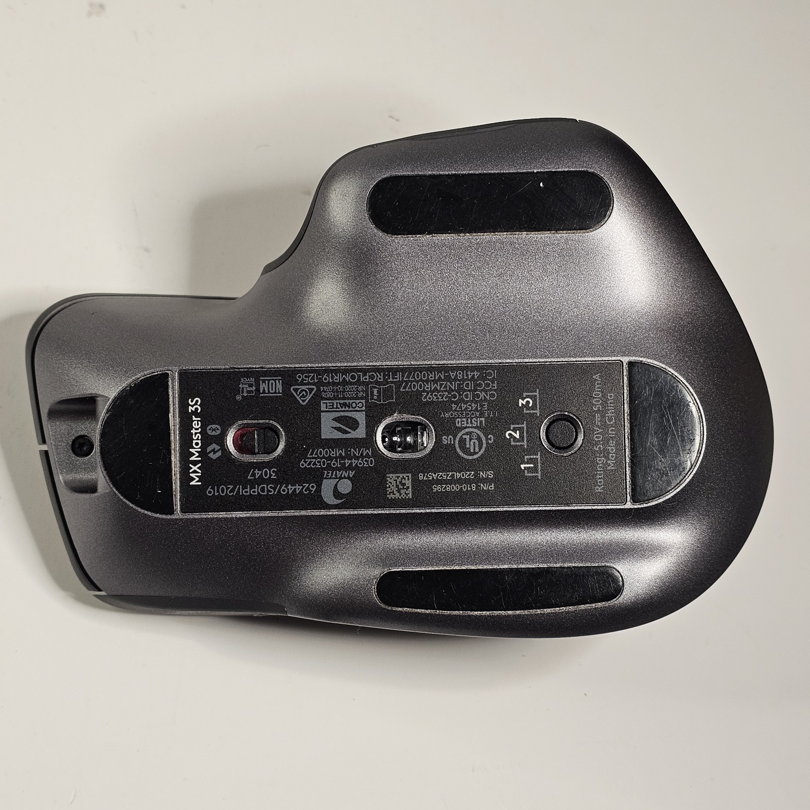 Logitech MX Master 3S Wireless Mouse Graphite Tested Works Great No Dongle/Cable
