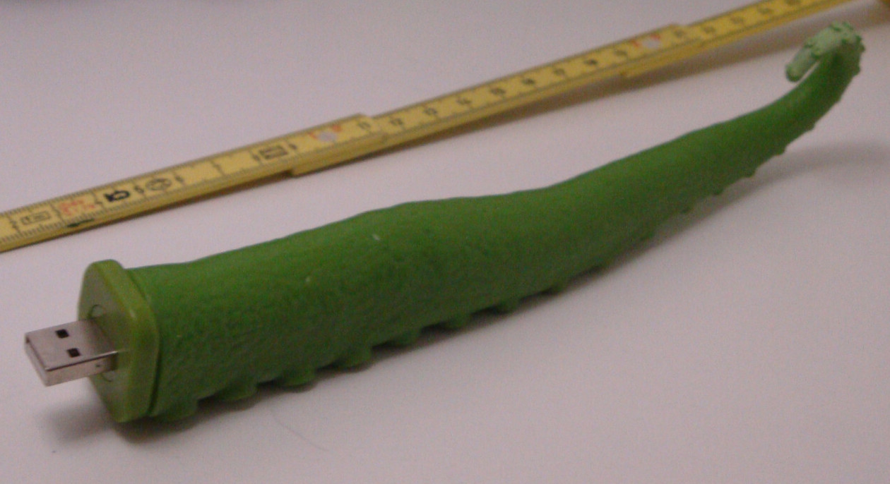 2012 * USB Squirming Green Tentacle * ThinkGeek * Approx 21cm * NEW @3