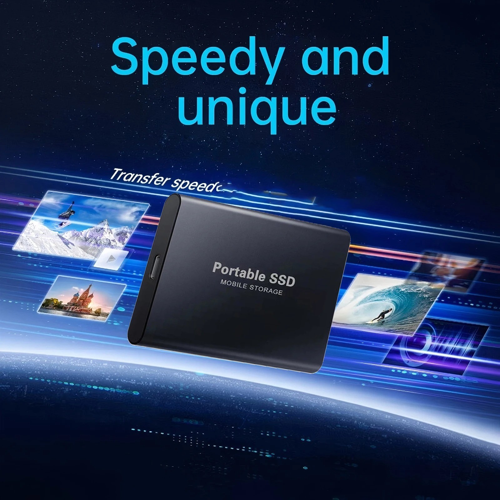 Portable External SSD 2TB USB 3.1 High Speed Hard Drive for PC Laptop Mac