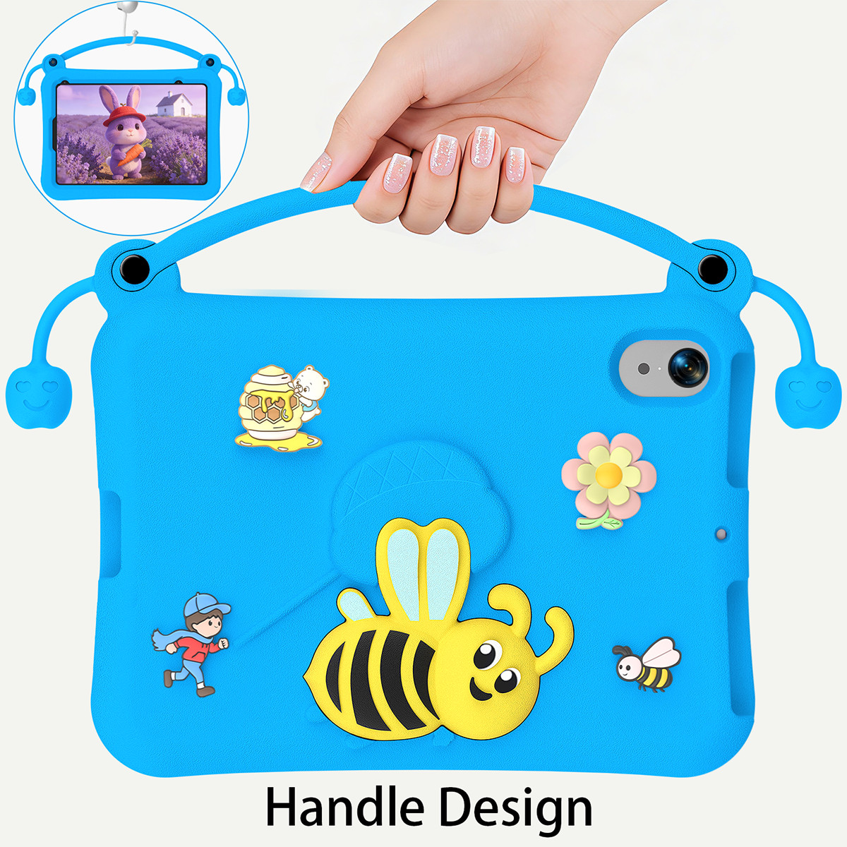 Kids Handle Lovely Case for Apple iPad Mini 6 / Mini (A17 Pro) 8.3 inch 2024