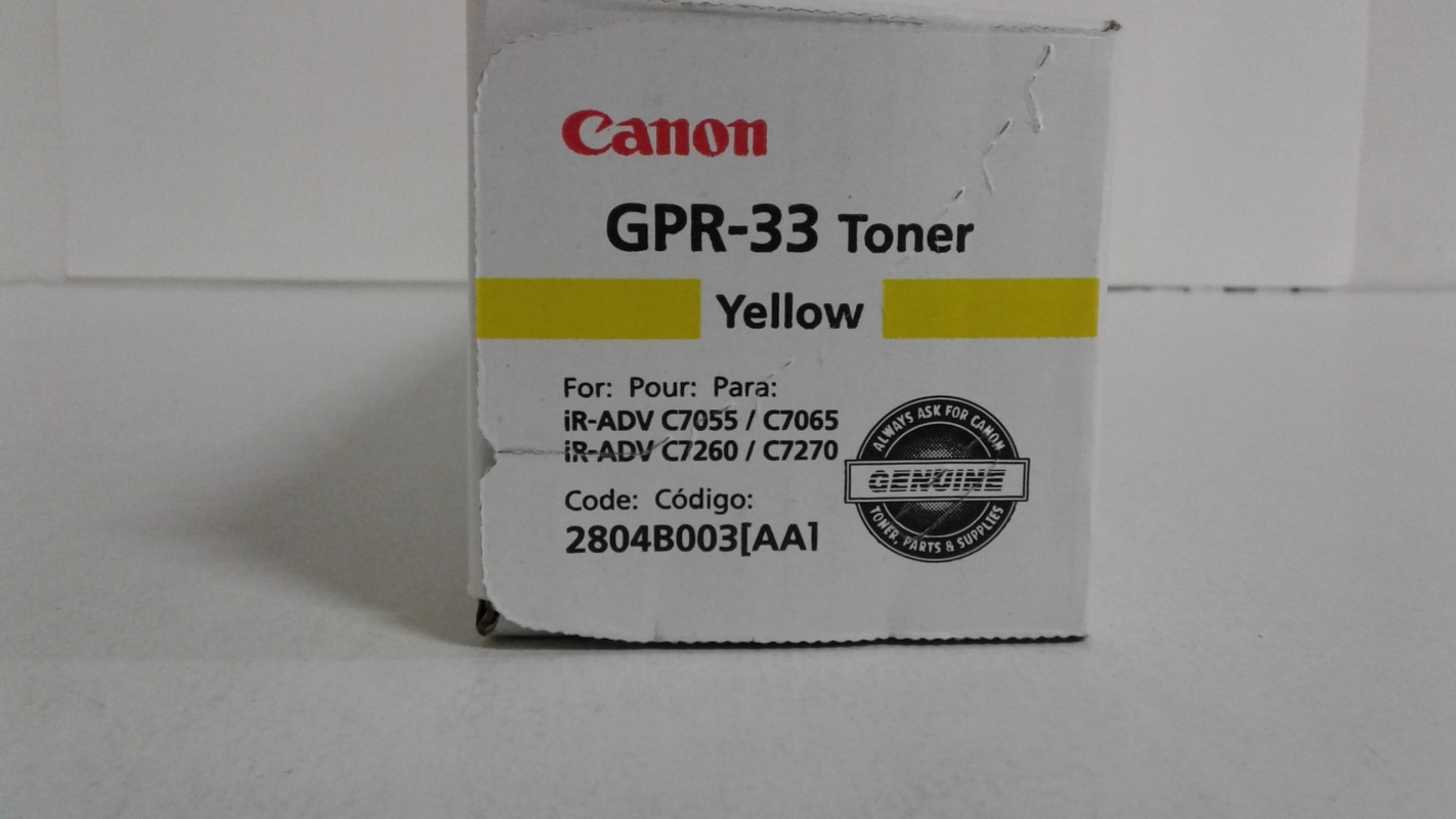 Canon GPR-33 Toner 2804B003, Yellow for Canon IR Advance C7270