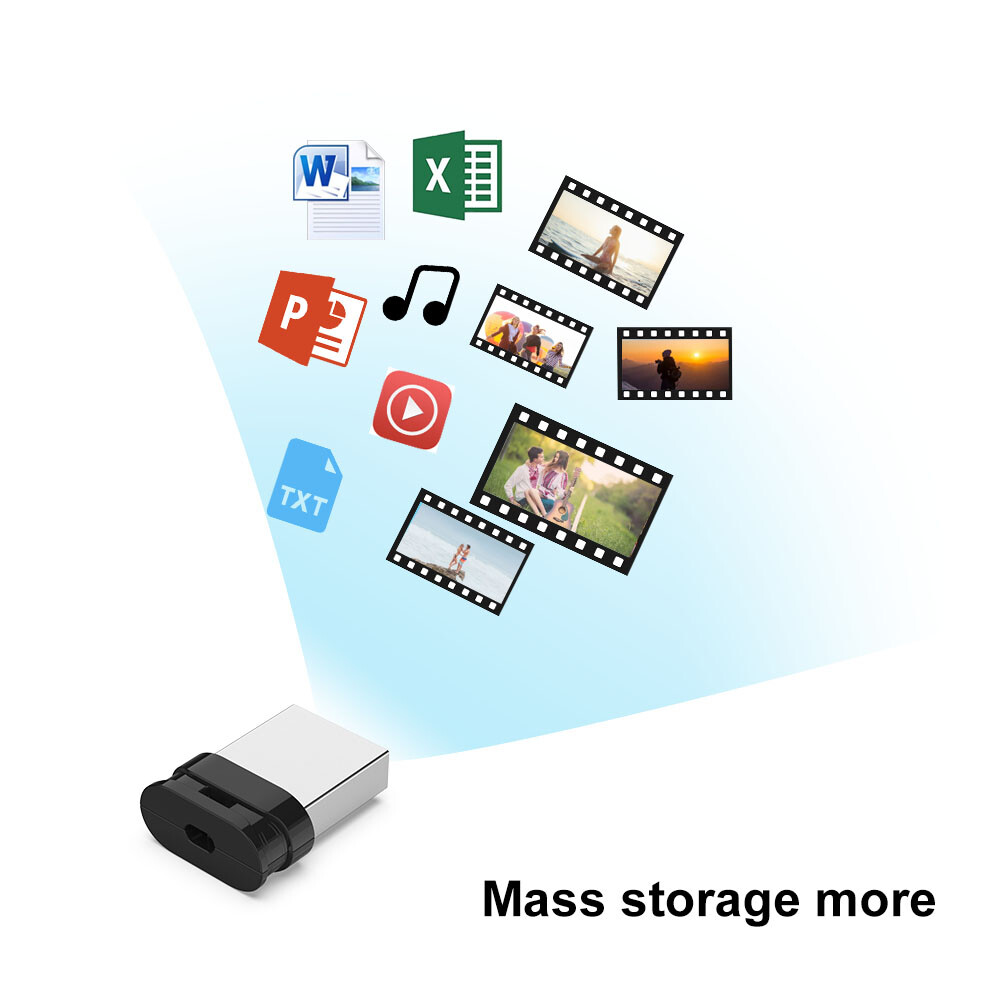 5 Pack 32G Metal Mini Waterproof USB 2.0 Memory Sticks Flash Drive U Stick