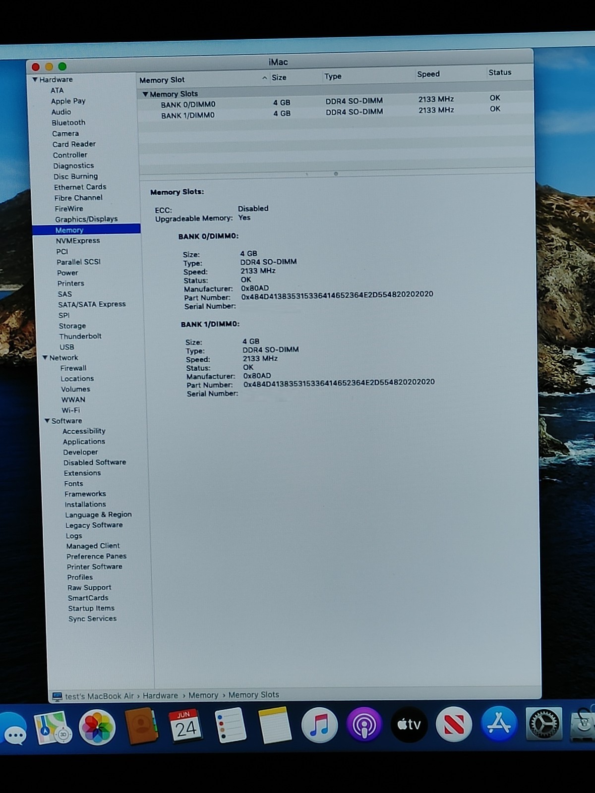 2017 iMac 21.5IN MMQA2LLA A1418 i5-7360U 2.3Ghz 8GB RAM 256GB SSD