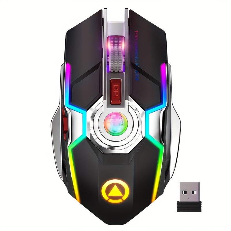 Rechargeable Wireless Mouse Silent, Ergonomic Optical Gaming Office Computer