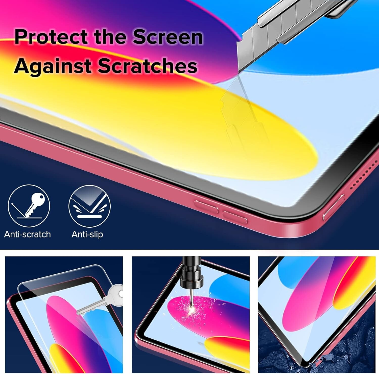 2-Pack Screen Protector For Apple iPad 10.9″ 2022 Tempered Glass Anti-Scratch
