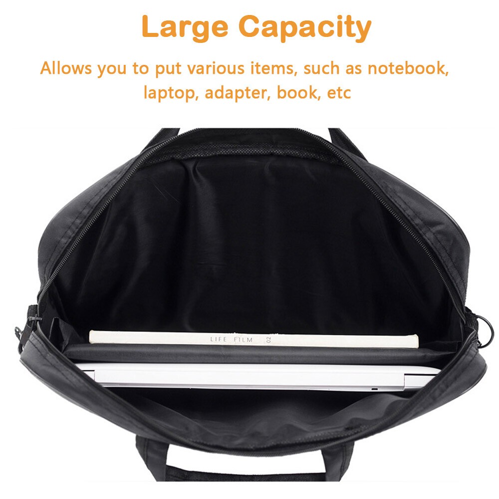Black Laptop Bag Case w/ Shoulder Strap For 13″14″15.6″ HP/Lenovo/ Asus/Macbook