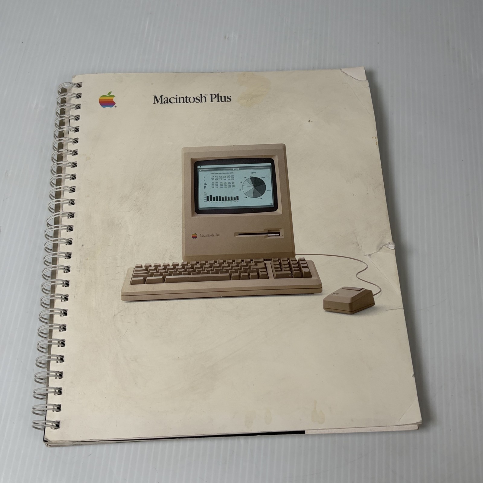 Vintage Apple Macintosh Plus Computer User Manual Guide Spiral Bound Original