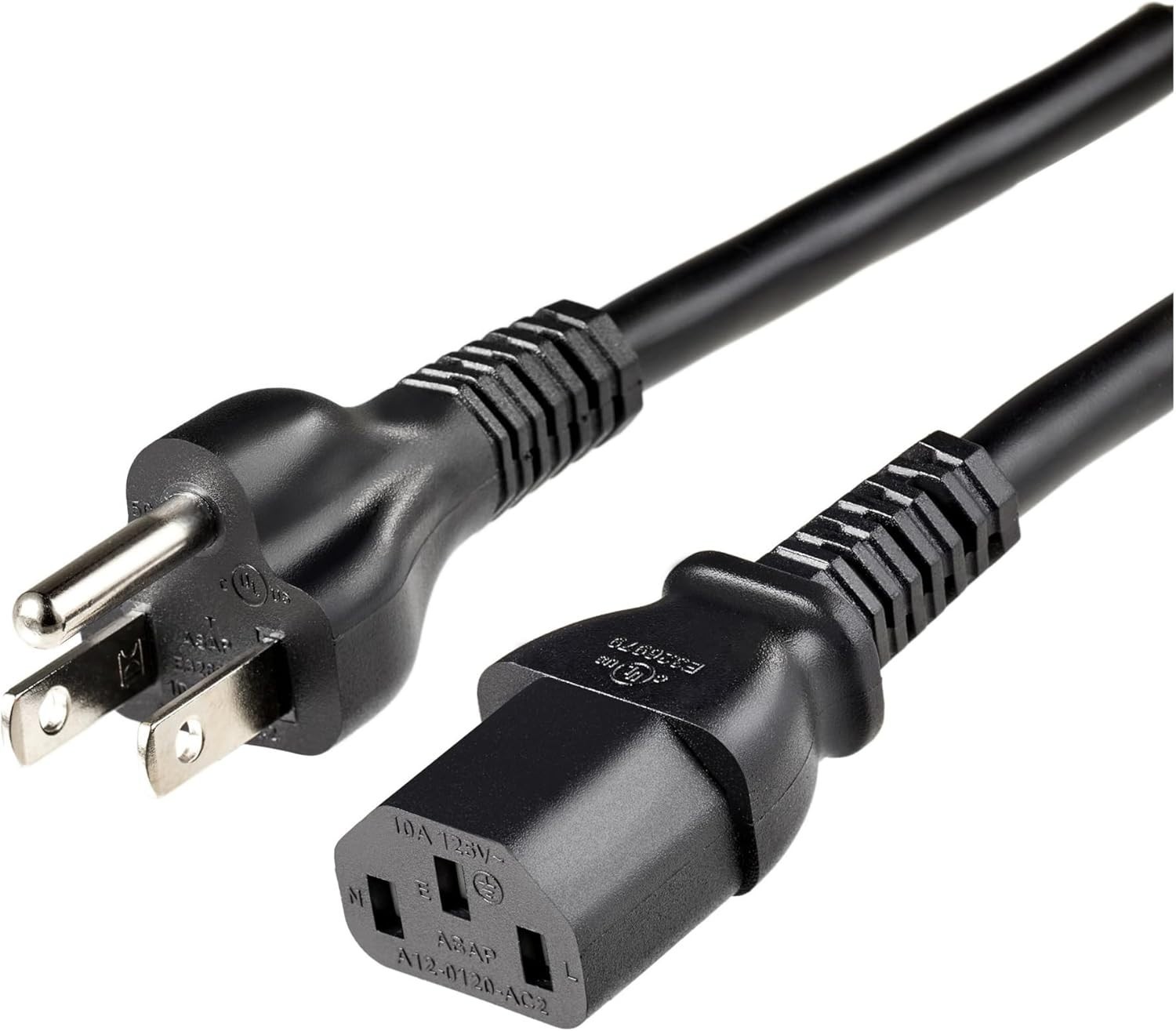 Amazon Basics Universal 15ft, AC Power Cord for Monitor, Computer, TV, Printers