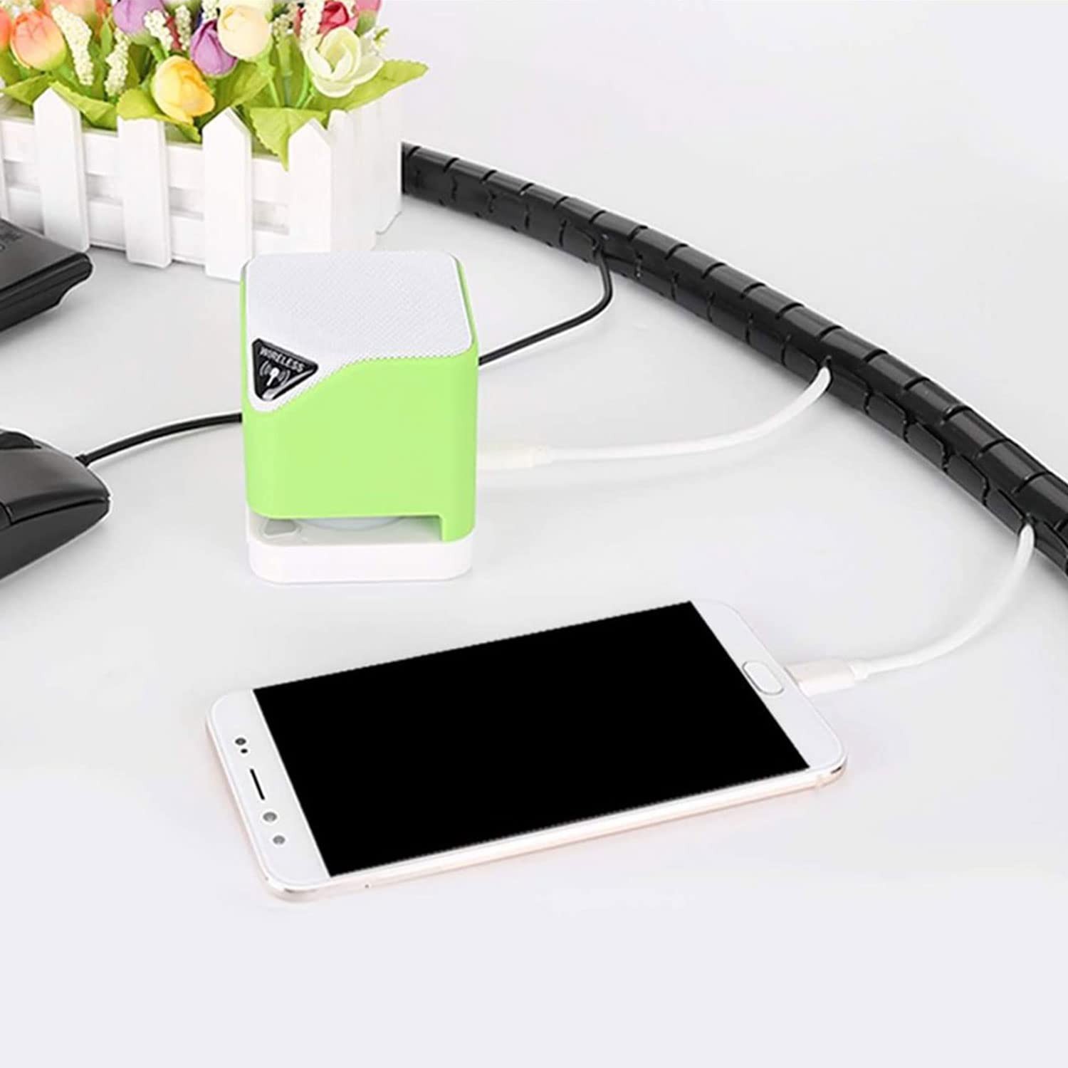 Spiral Cable Wrap – 20 Ft 1/2″ Wire Cord 1/2 Inch-20Ft, Black