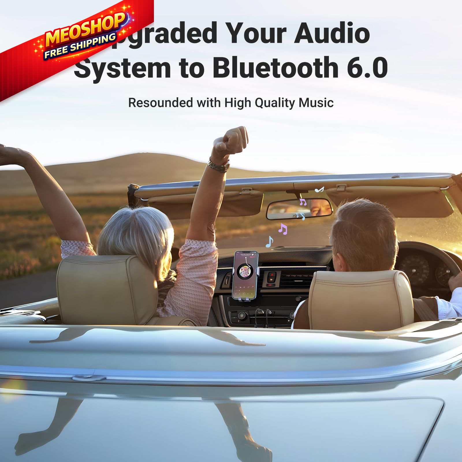 UGREEN Aux to Bluetooth 6.0 Adapter 2.76 IN * 6.3 * 0.67 IN, Dark Grey