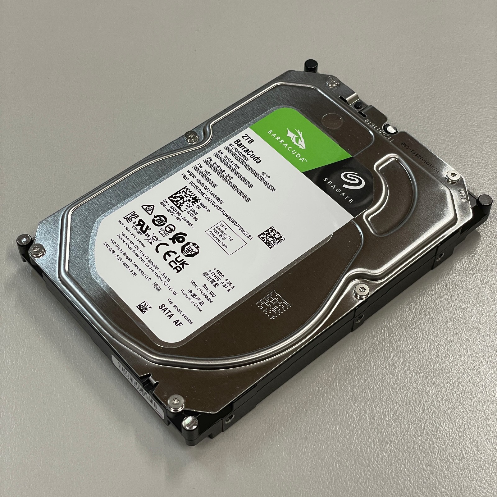 Seagate BarraCuda 2TB HDD 3.5″ SATA 7200RPM 6Gbps 256MB ST2000DM008 Dell 02CYW3