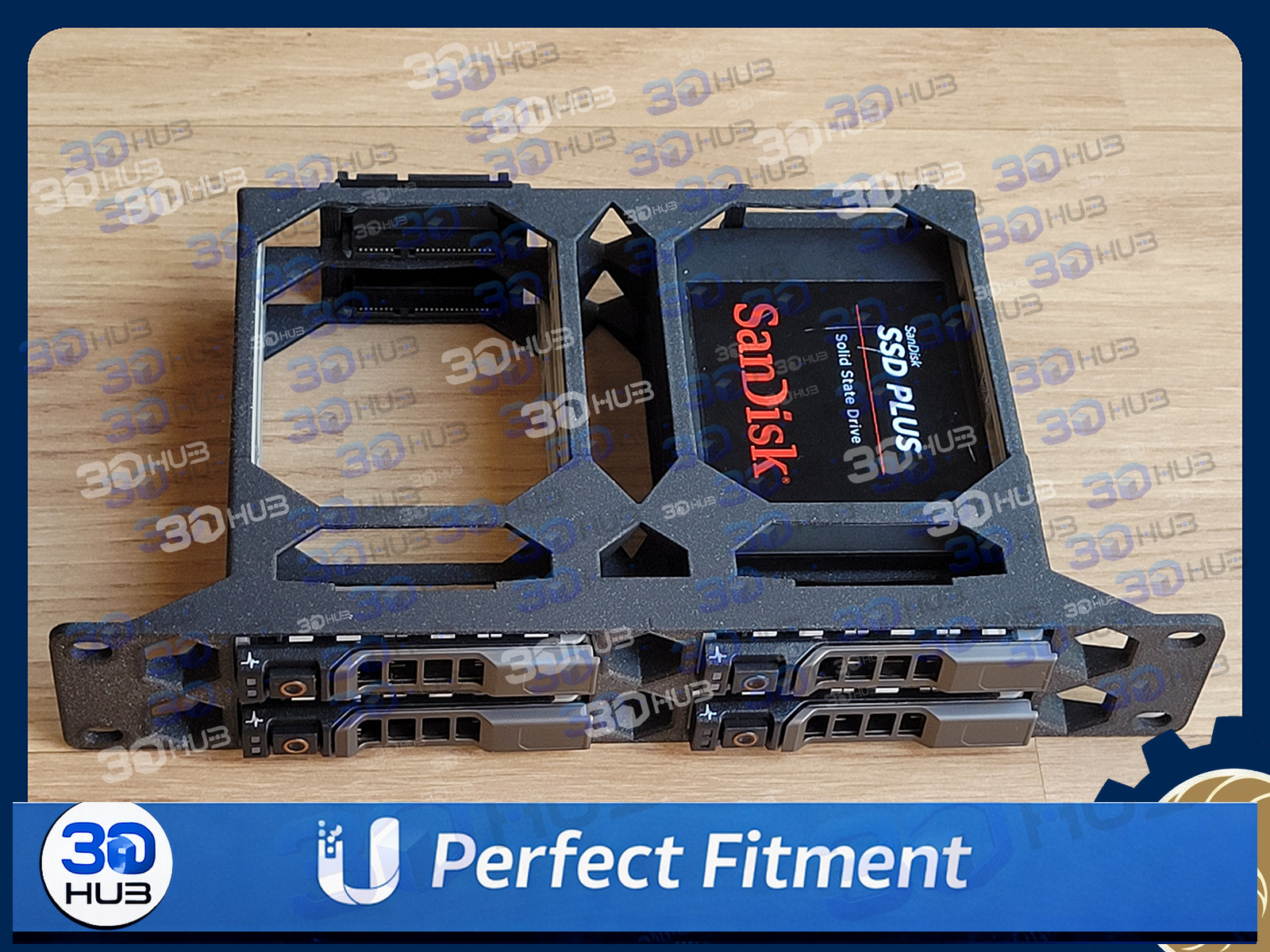 10-Inch Rack 1U Hot Swap Bay 4x 2.5in HDD SSD Server Drive Caddy Mount