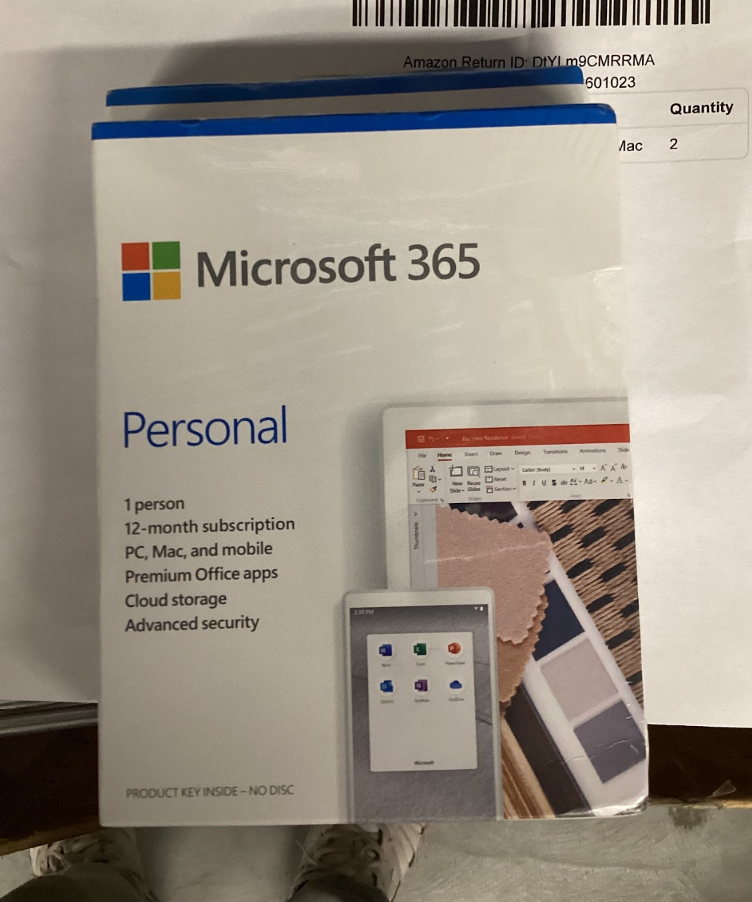 Microsoft 365 Personal – Box Pack – 1 Person – 12 Month