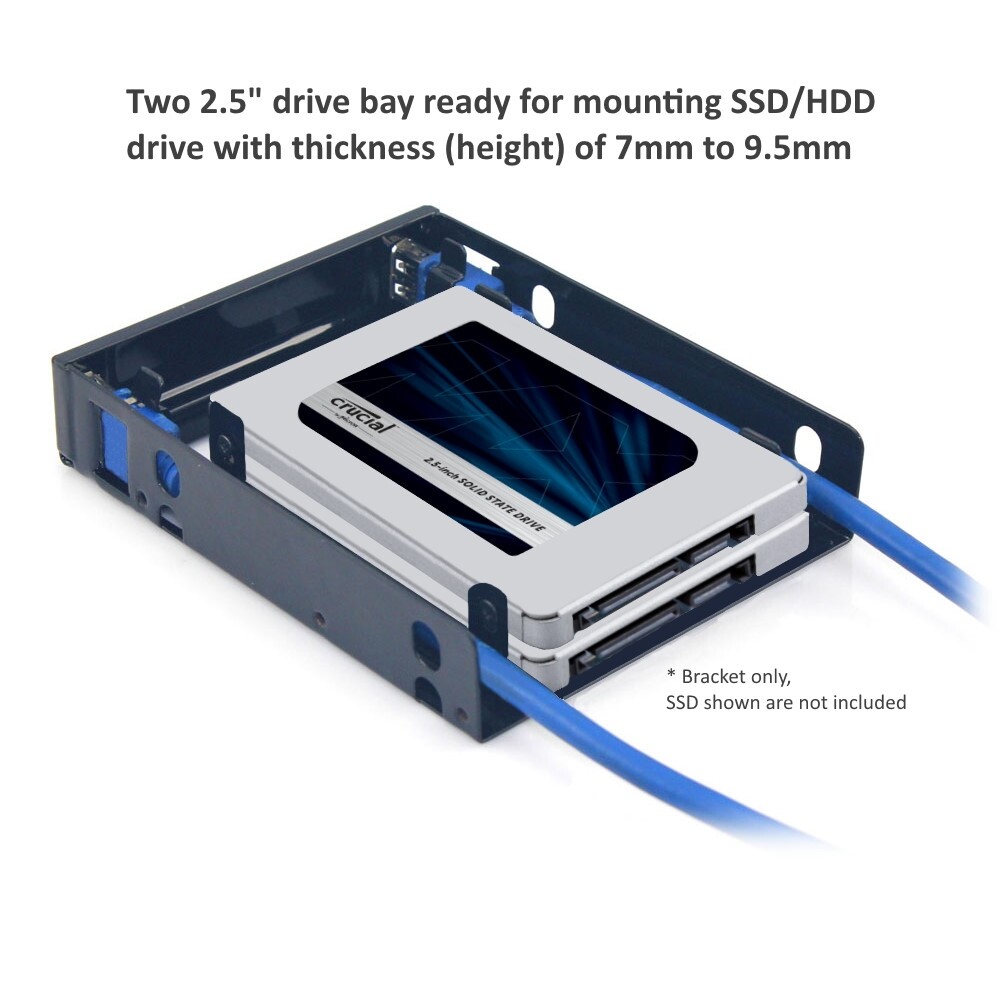 Vantec USB 3.0 Front Panel For 3.5″ Drive Bay With Dual 2.5″ SSD/HDD Bracket