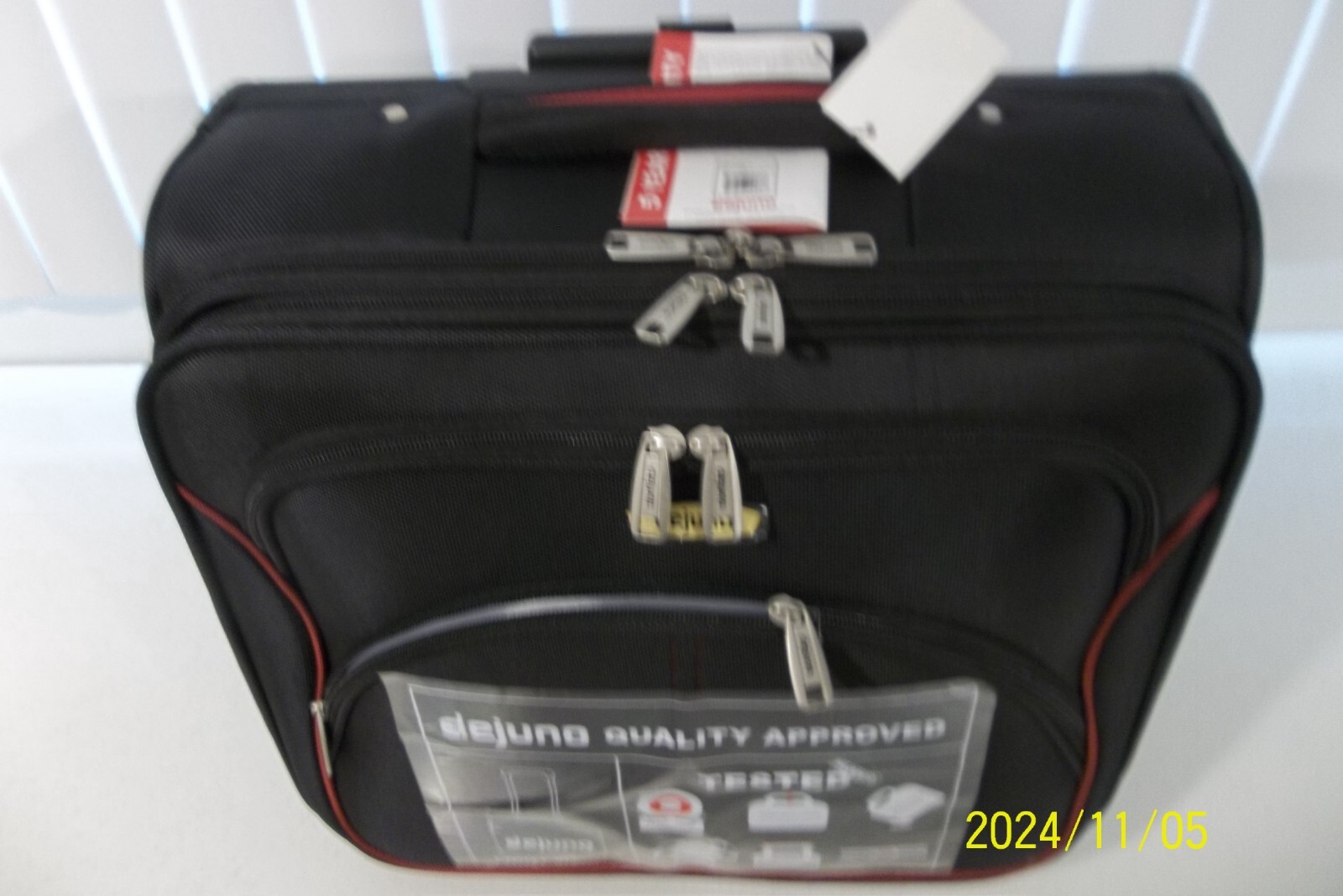 Briefcase Computer Case Dejuno Model PRC22-BK Rolling 17″ Laptop One Size Black