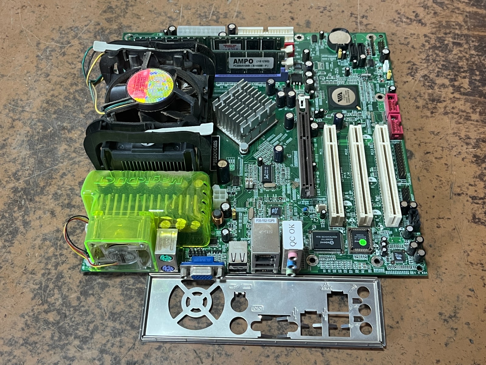 Jetway PM800DMS VIA PM800 Vintage Retro Motherboard AGP Socket 478