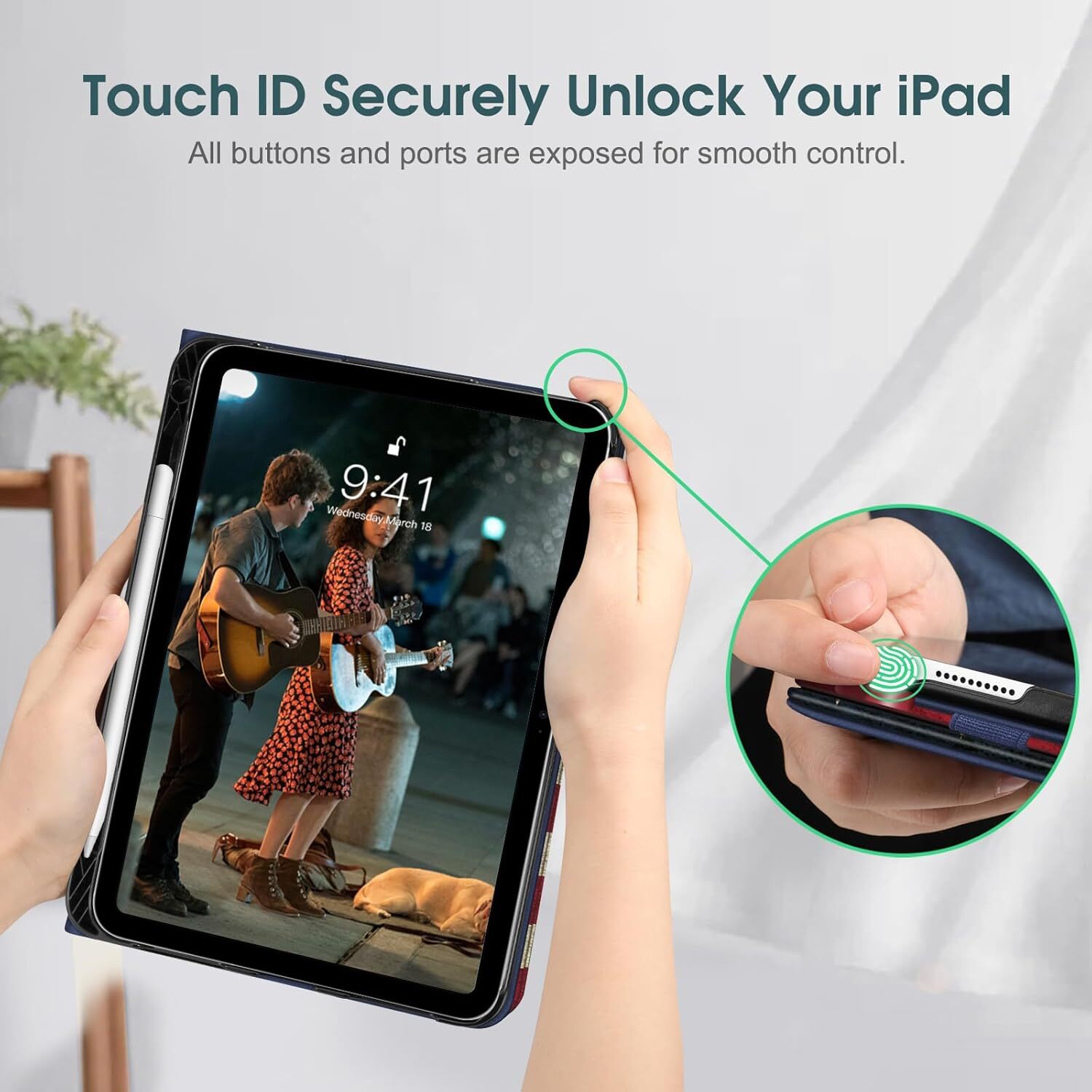 Folio Case for iPad (A16) 11th Gen 11 Inch (2025) MultiAngle Viewing Stand Cover