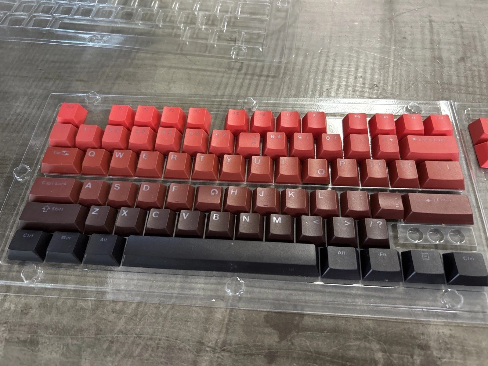 Red Black and Brown Mechanical Keys Keycaps Set for Mechanical Keyboards