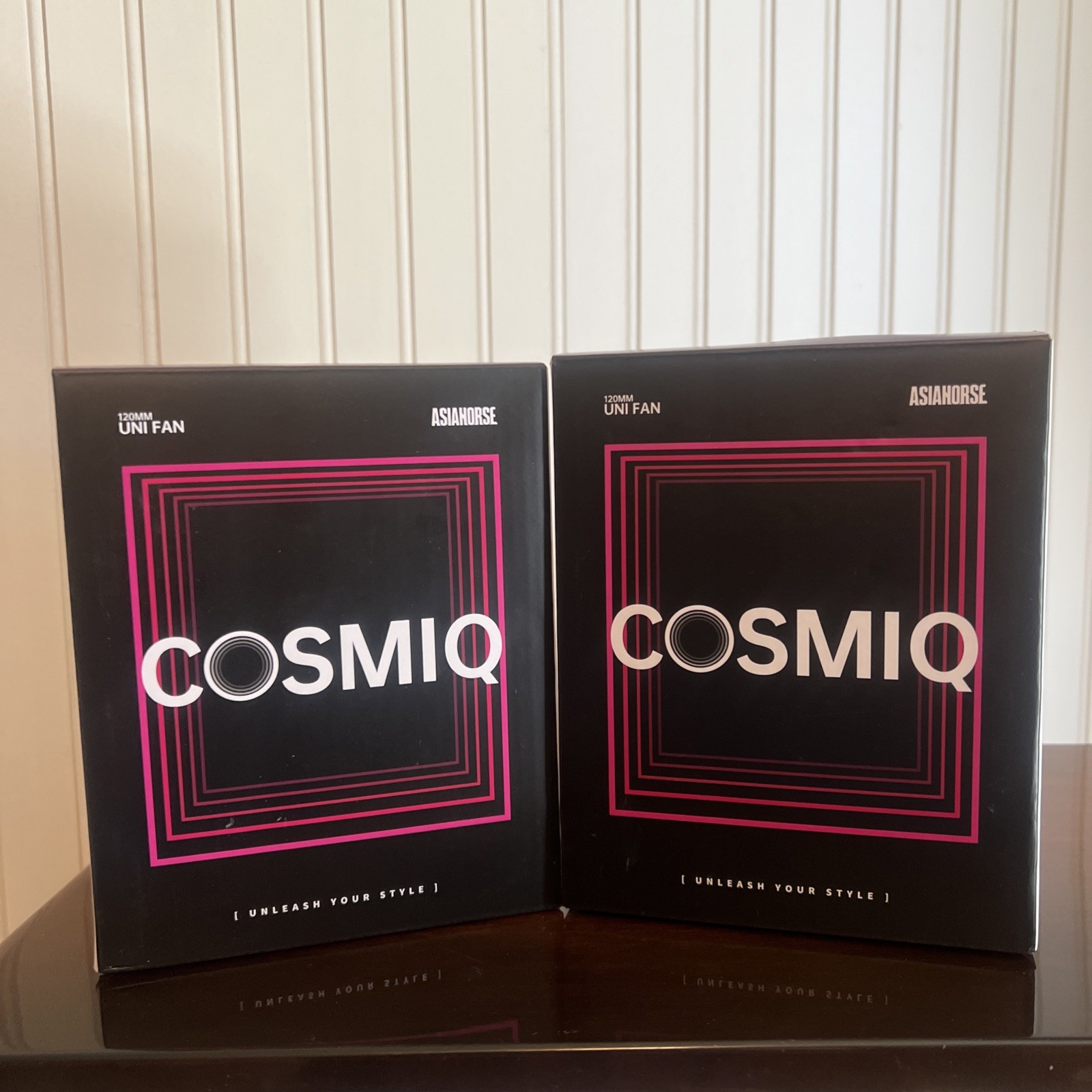 COSMIQ ASIAHORSE White 120mm PC Case Fan 3 Pack Box Set Of 2