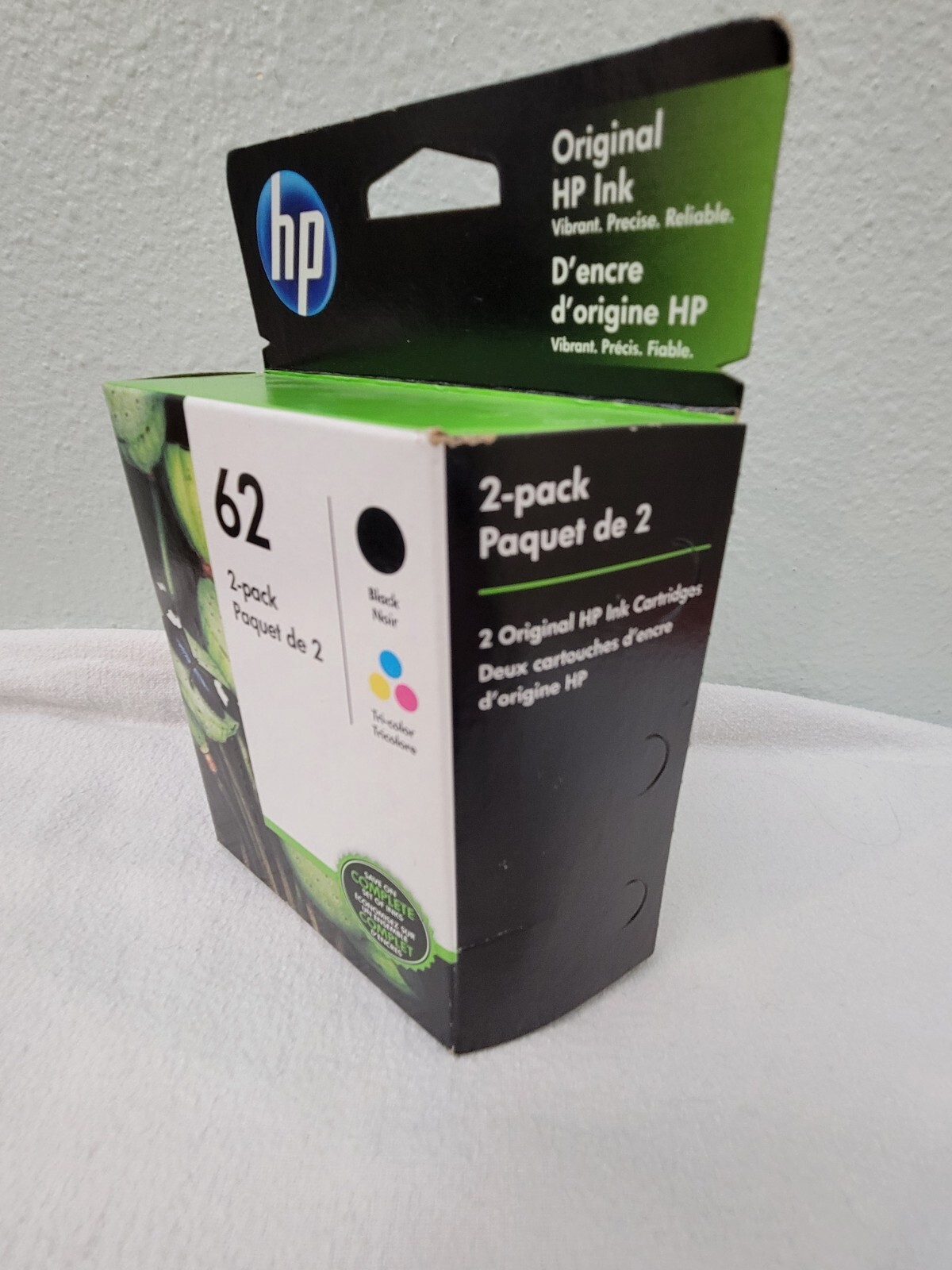 HP 62 Black & Tri-Color Ink Cartridges N9H64FN Combo Pack Exp. 07/2023 – NEW