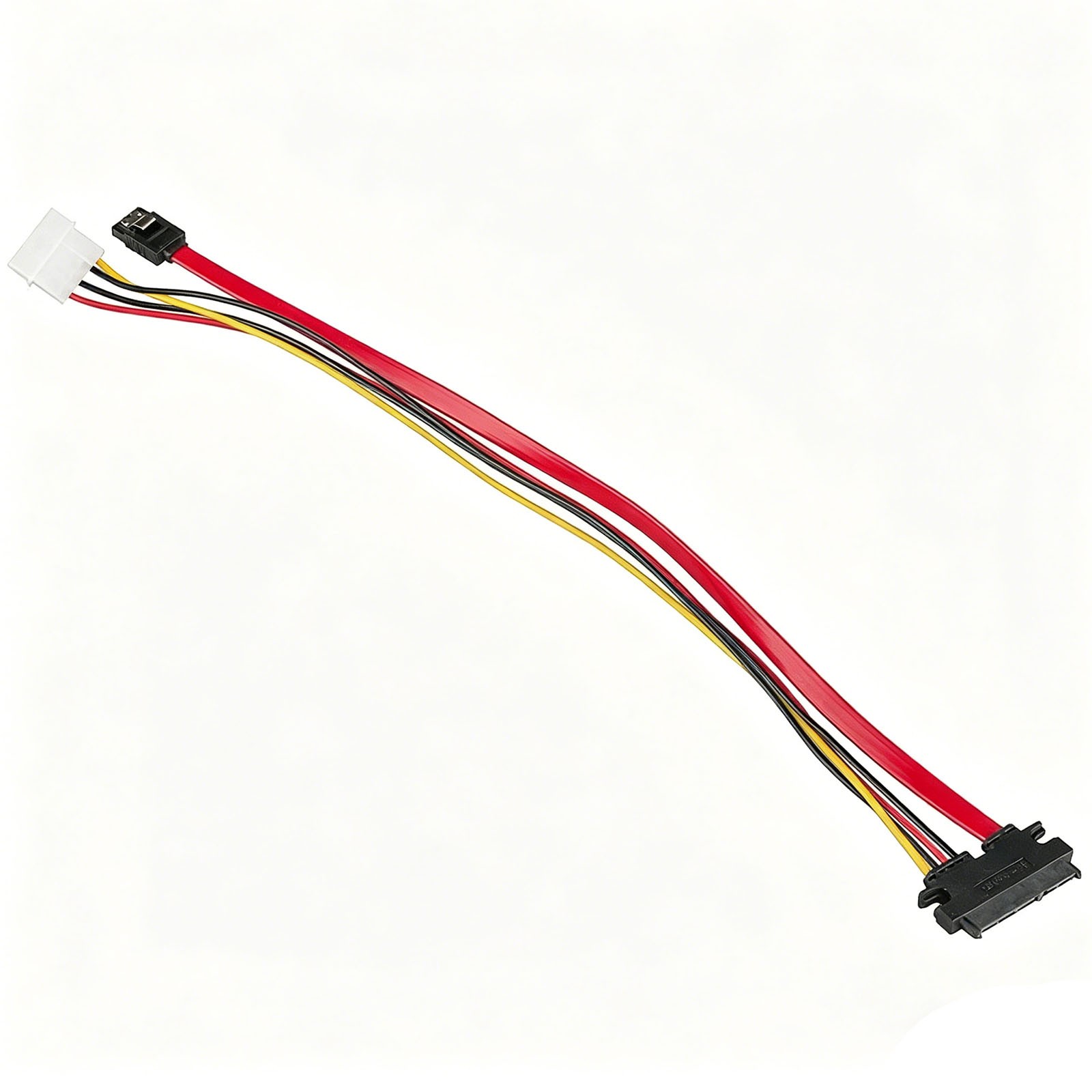 2-Pack 22Pin SATA 7+15 Combo Data and Power Extension Cable for HDD SSD
