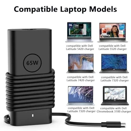 Replacement for Dell Laptop Charger 65W USBCCompatible with All Dell Computer…