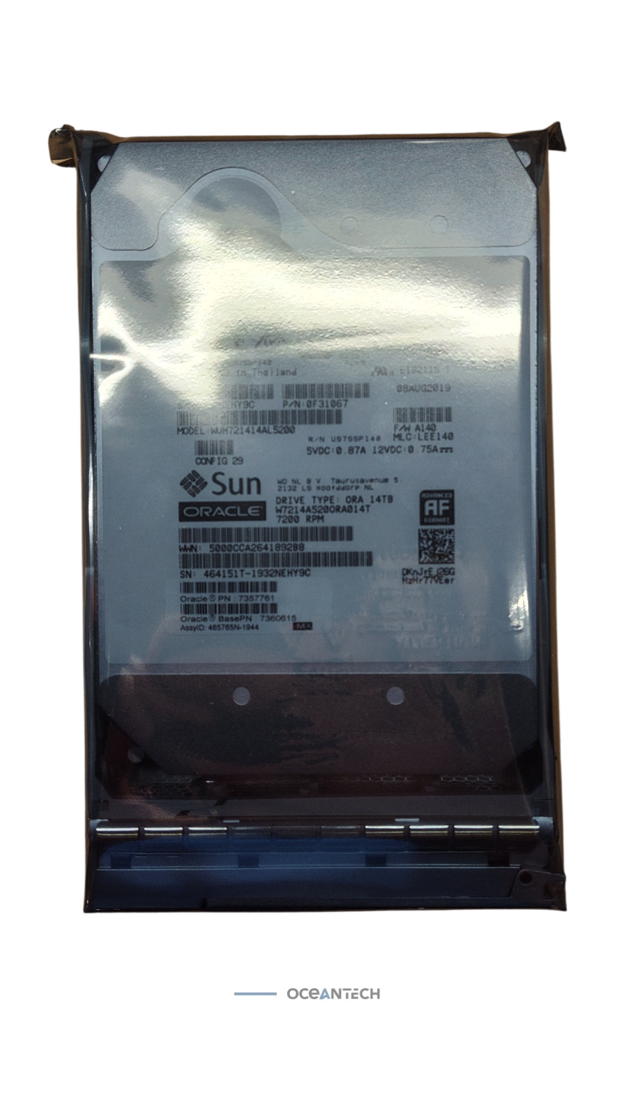 7357761 7360615 Sun Oracle 14TB 7.2K SAS 12Gb/s 3.5in ENT HDD WUH721414AL5200