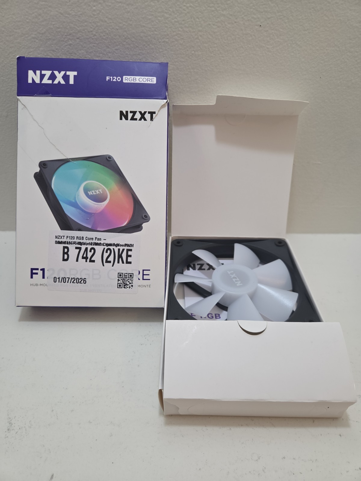 NZXT F120 RGB Core 120mm Computer Case Fan with Fluid Dynamic Bearings – Black