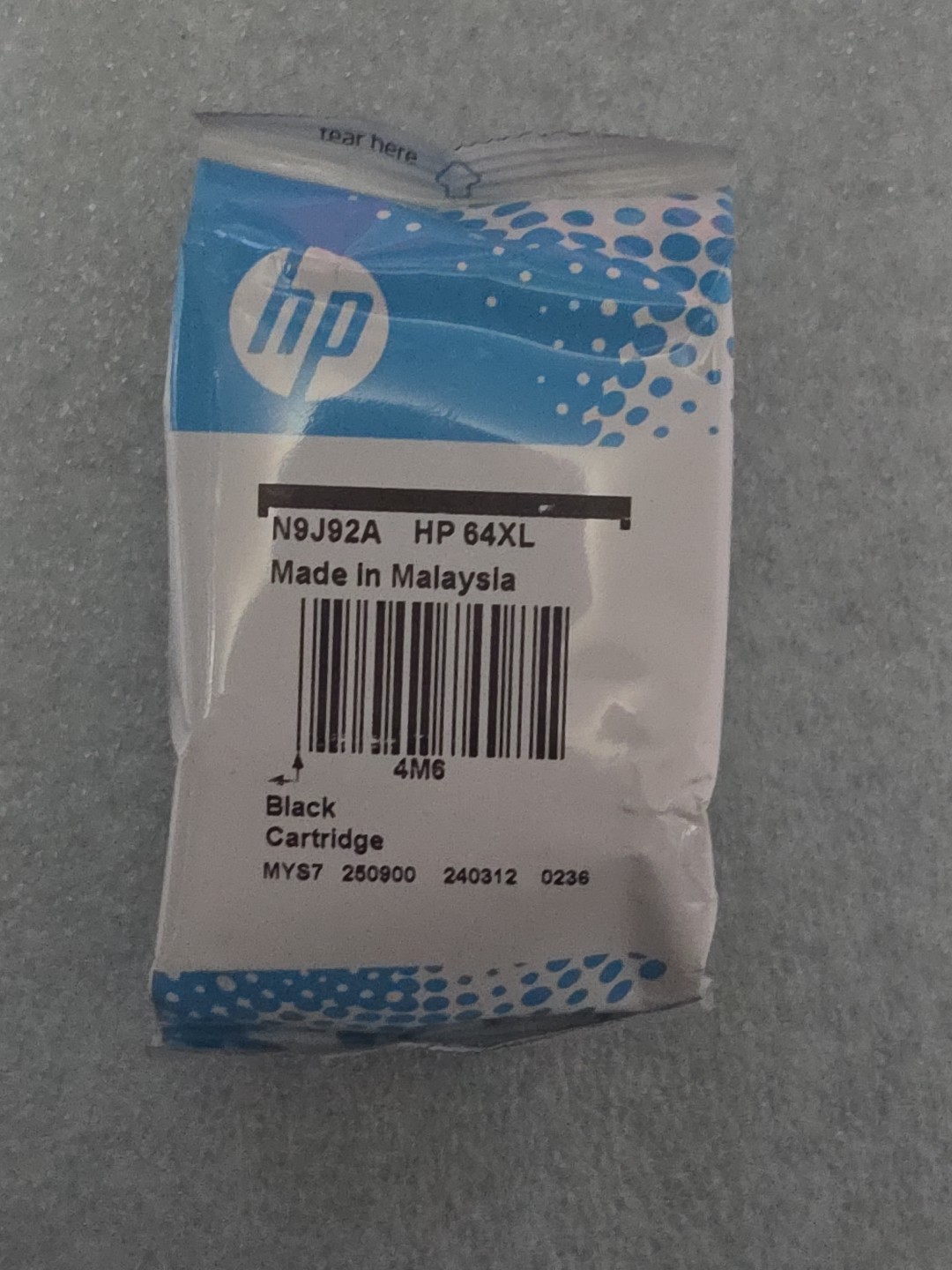 HP 64XL (N9J92AN) Black Ink Cartridge Exp.03/2026